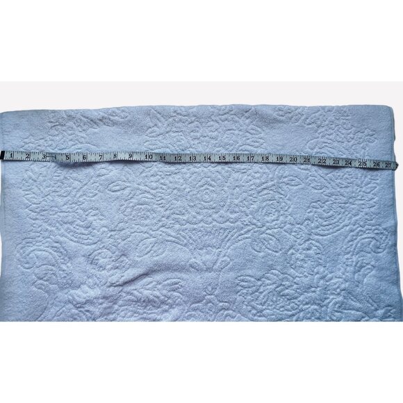 Ralph Lauren White Cotton Bath Towel Set 30" x 54" Textured Vase pattern - Picture 6 of 8